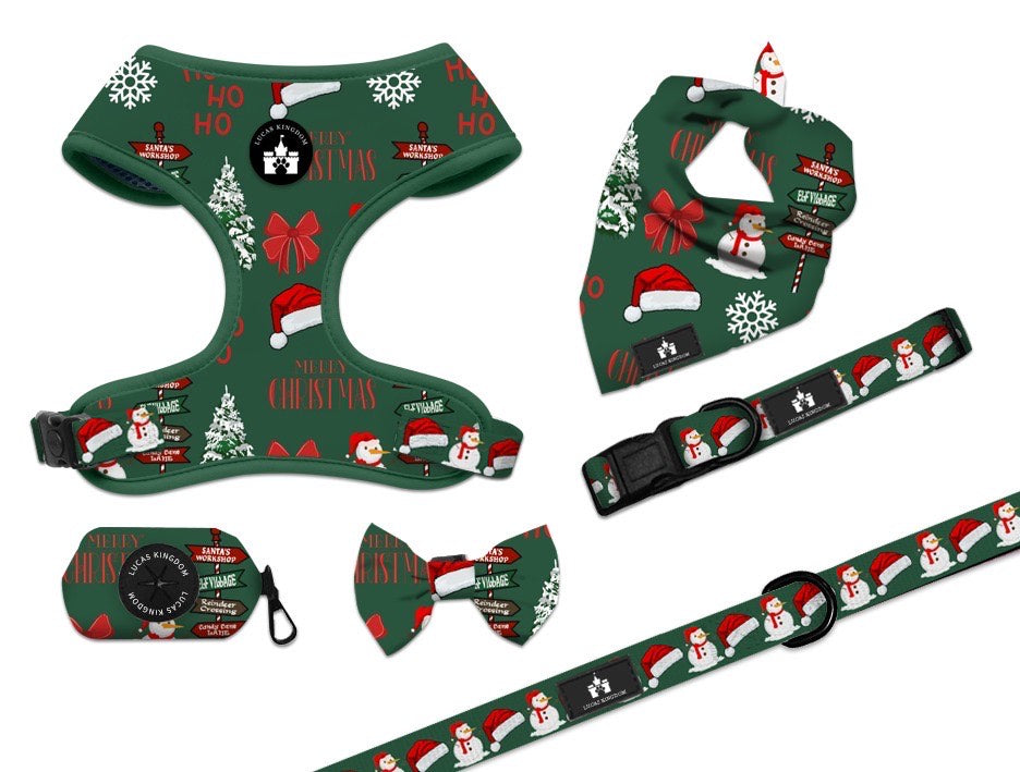 "Christmas Spirit"  Dog Accessories Complete Set