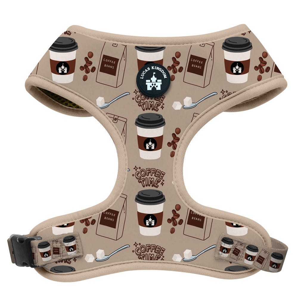 Dog adjustable Harness - Coffee Time